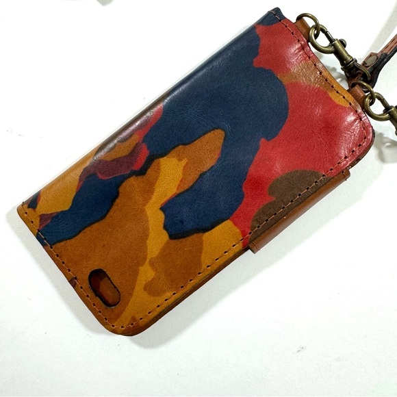 Patricia Nash Pioneer Floral Leather Card Holder Crossbody PHONE CASE REMOVED - Picture 3 of 7